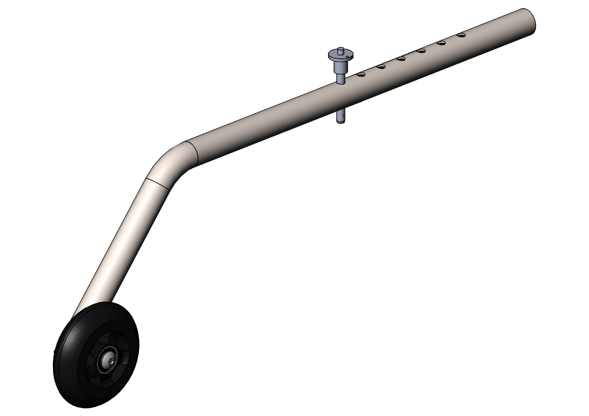 Kippstütze (L450/H105) mit Rad,