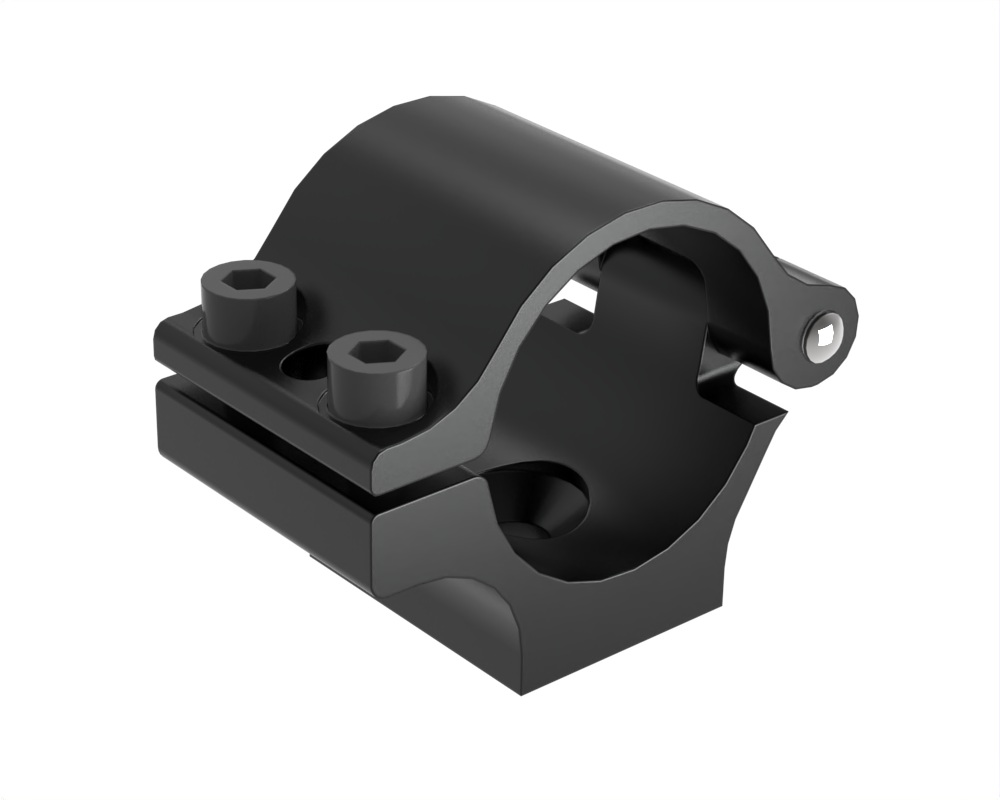 Klemmblock Rohr Ø40mm schwarz