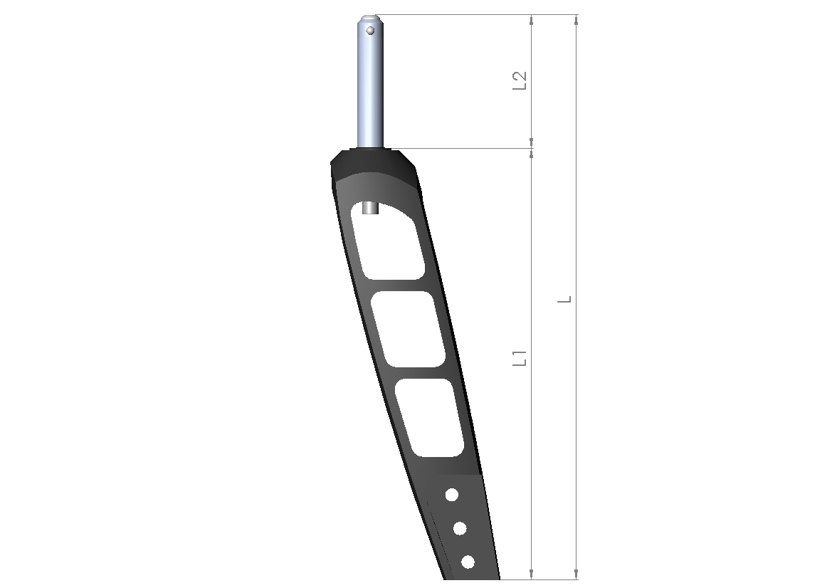 Lenkradgabel Größe 3 L1 190mm